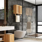 Meuble de rangement WC en bambou