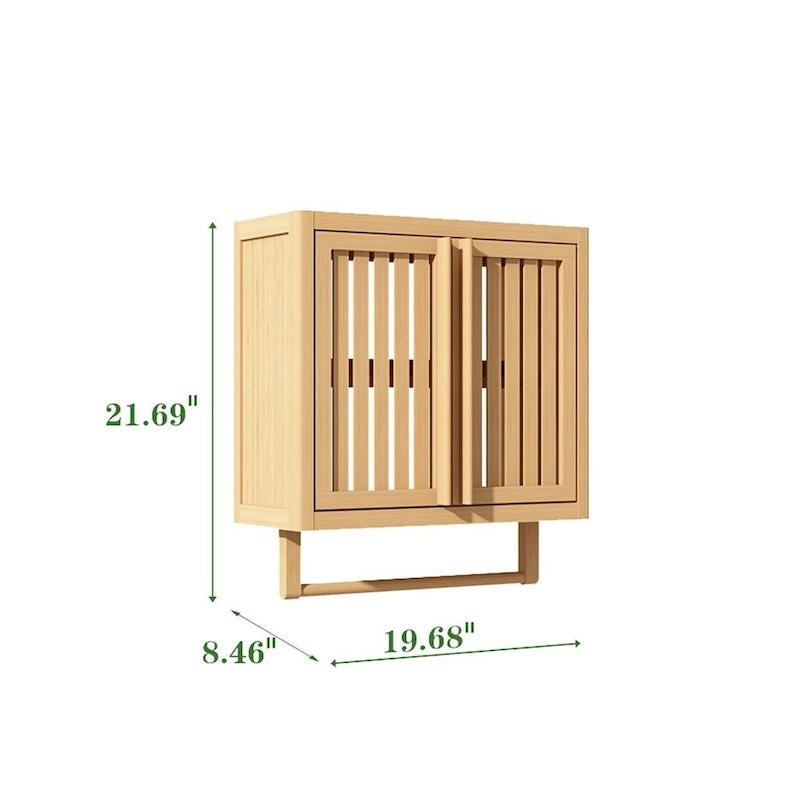 Meuble de rangement WC en bambou