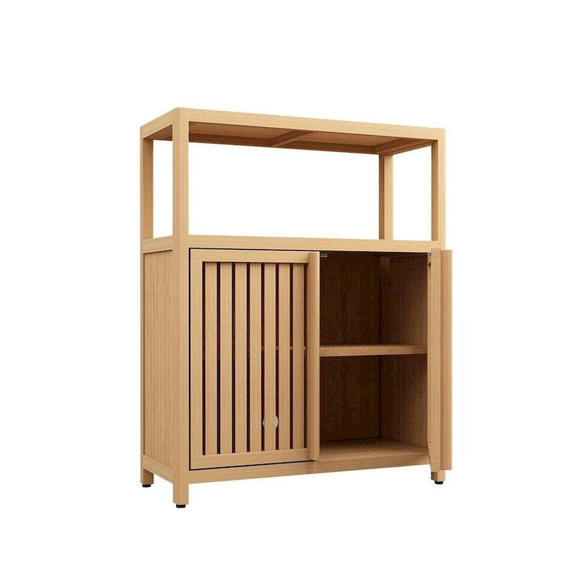Meuble de rangement WC en bambou