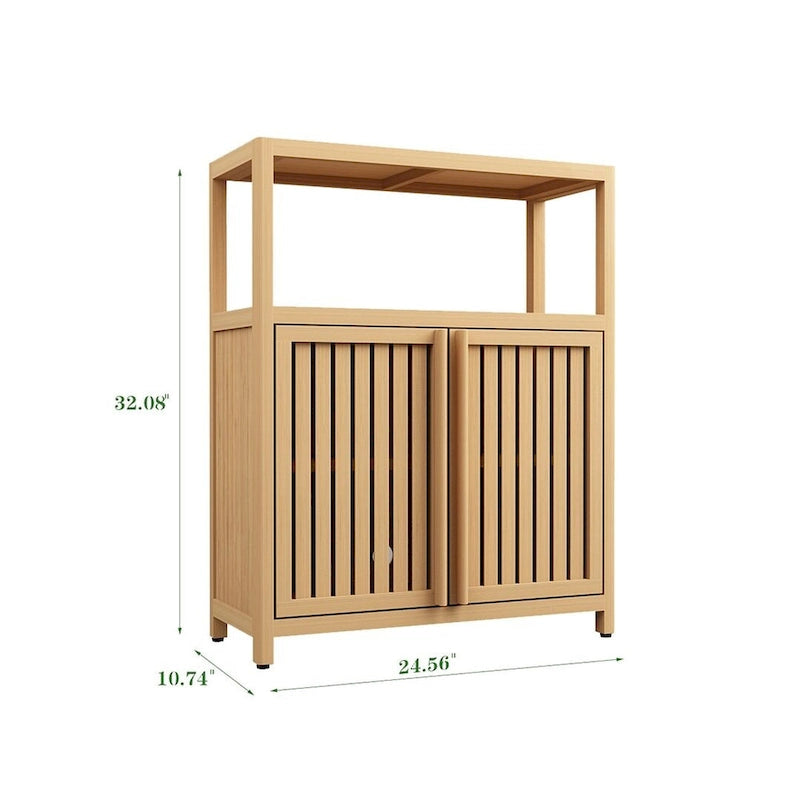 Meuble de rangement WC en bambou