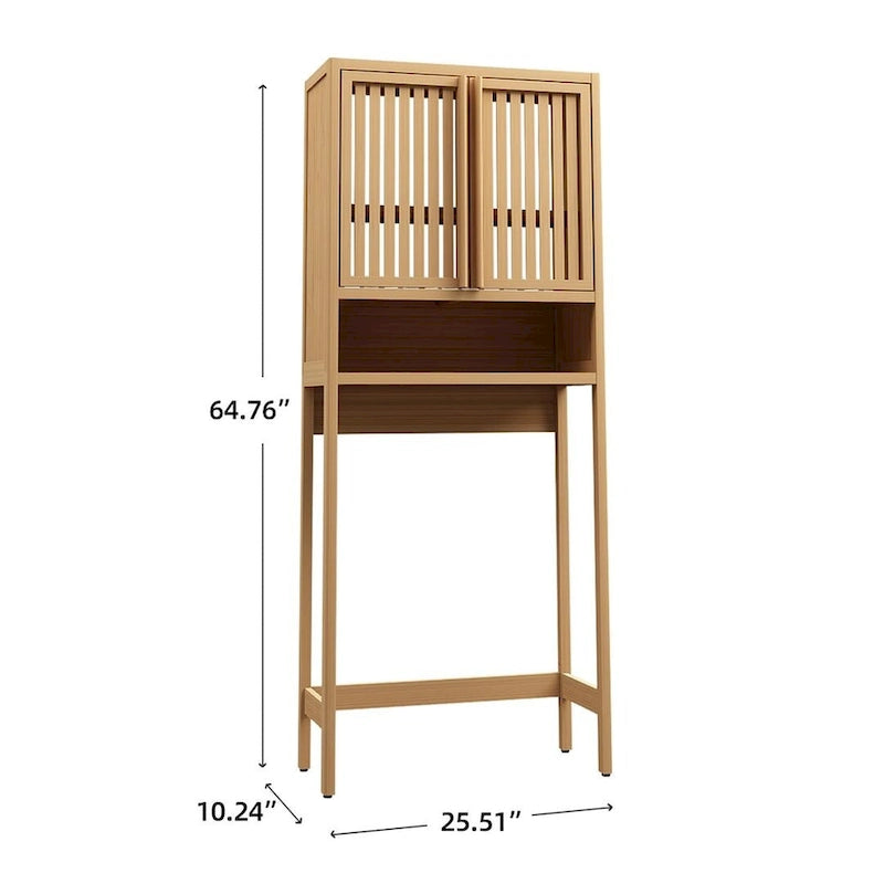 Meuble de rangement WC en bambou