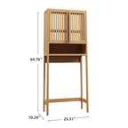 Meuble de rangement WC en bambou