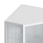 Meuble d'angle de salle de bain de style moderne de 22,25 po avec portes en verre trempé et étagère intérieure réglable