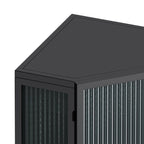 Meuble d'angle de salle de bain de style moderne de 22,25 po avec portes en verre trempé et étagère intérieure réglable