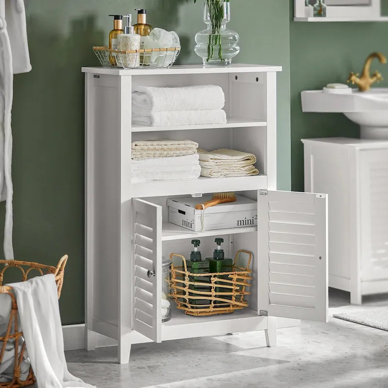BZR13-W Meuble de salle de bain Étagère de salle de bain Meuble de rangement pour salle de bain