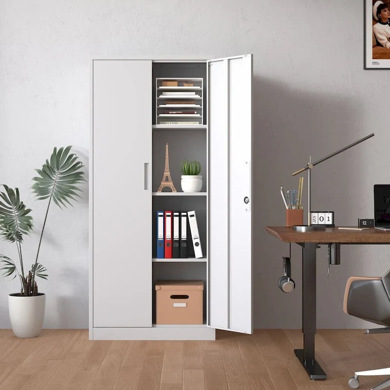 Armoire de rangement de garage en métal de 180 cm de haut