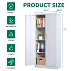 Armoire de rangement de garage en métal de 180 cm de haut