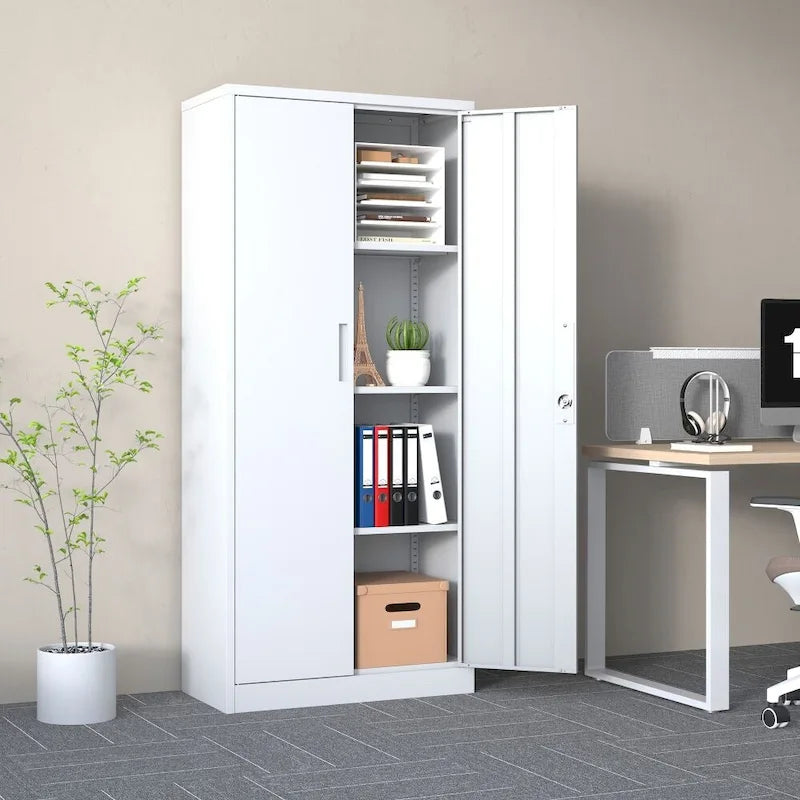 Armoire de rangement de garage en métal de 180 cm de haut