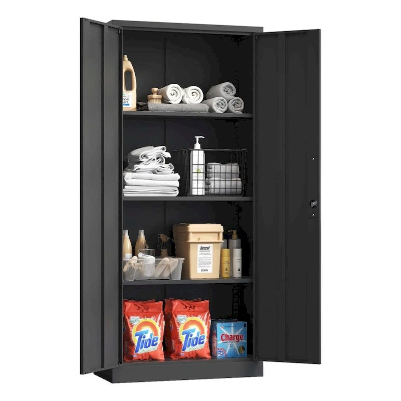 Armoire de rangement de garage en métal de 180 cm de haut