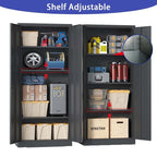 Armoire de rangement de garage en métal de 180 cm de haut